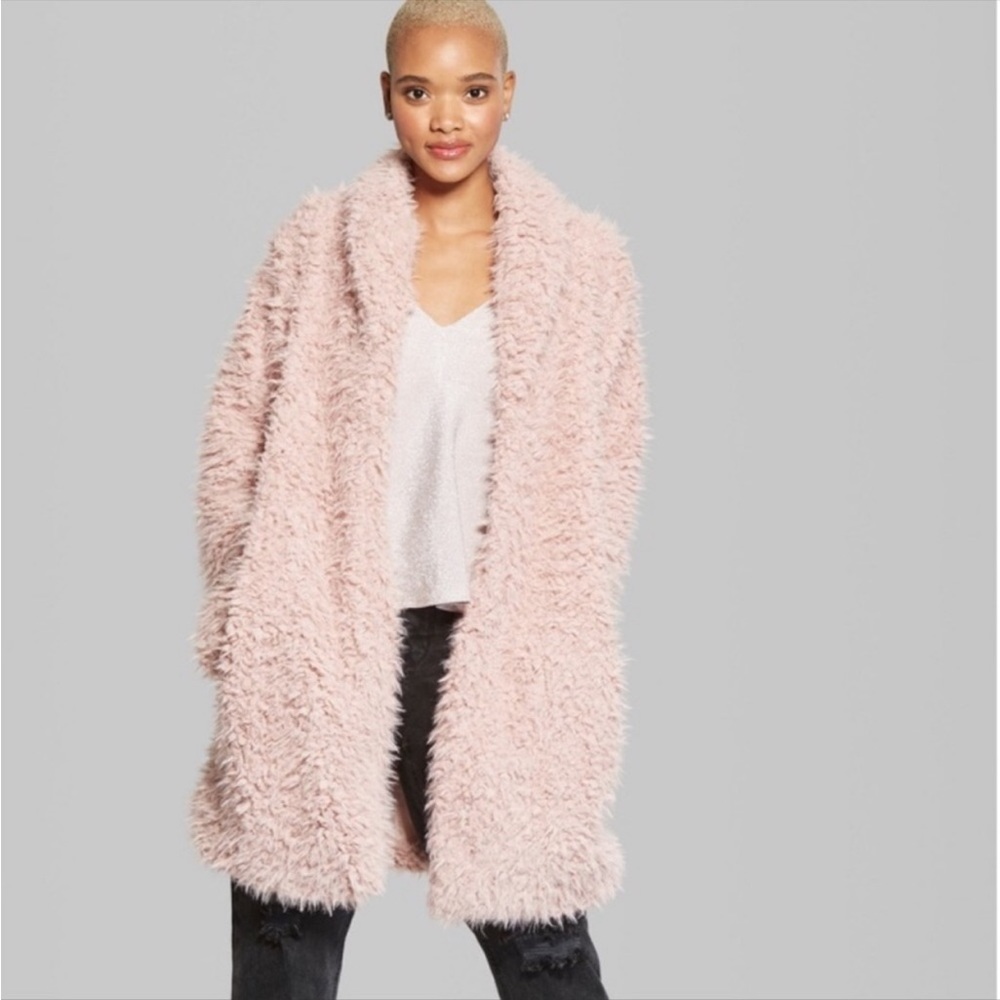 Wild Fable Dusty Rose Teddy Coat
